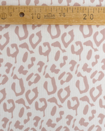 Tissu Jersey Côtelé Leopard Marron - Mercerine