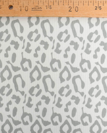 Tissu Jersey Côtelé Leopard Gris - Mercerine