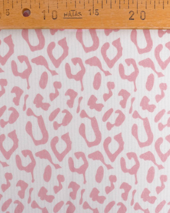 Tissu Jersey Côtelé Leopard Rose - Mercerine