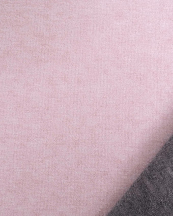Maille Chinée Epaisse Double Face Rose - Mercerine