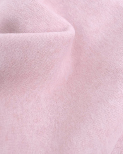 Maille Chinée Epaisse Double Face Rose - Mercerine