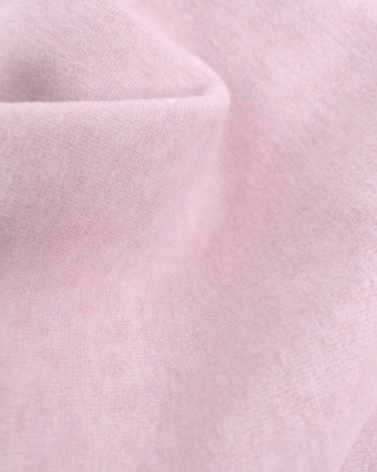 Maille Chinée Epaisse Double Face Rose - Mercerine