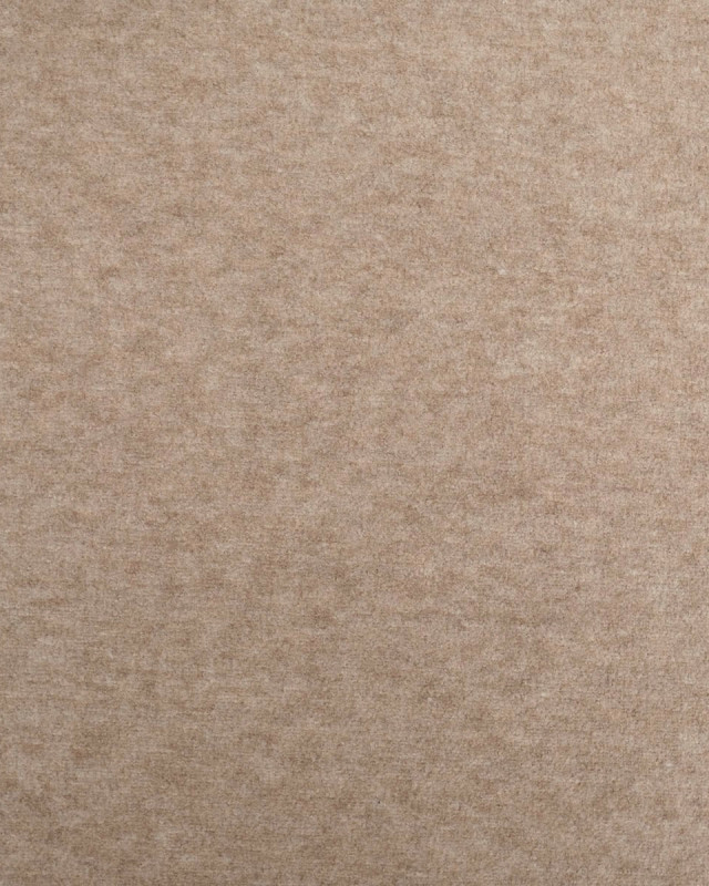 Maille Chinée Epaisse Double Face Beige - Mercerine