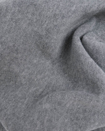 Maille Chinée Epaisse Double Face Gris - Mercerine