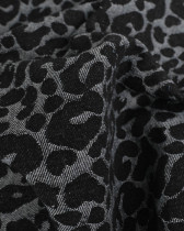 Tissu Jean Jacquard Léopard Noir