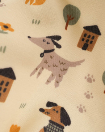 Tissu Sweat Envers Doudou Chien - Mercerine