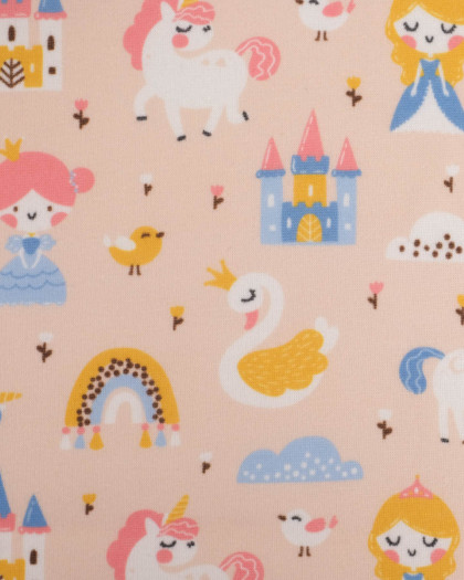 Tissu Sweat Envers Doudou Licorne Princesse - Mercerine