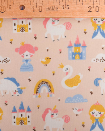 Tissu Sweat Envers Doudou Licorne Princesse - Mercerine