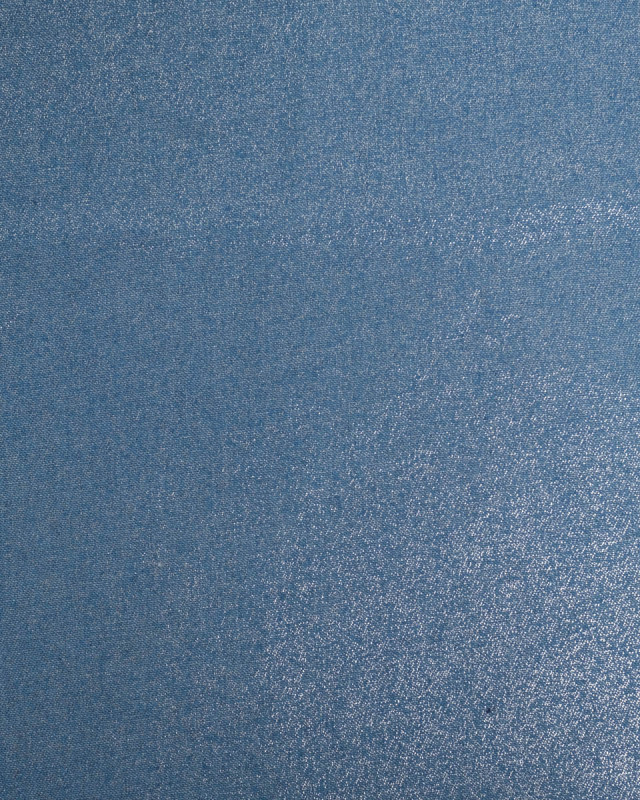 Tissu Chambray Lurex Argent Brillant Bleu - Mercerine