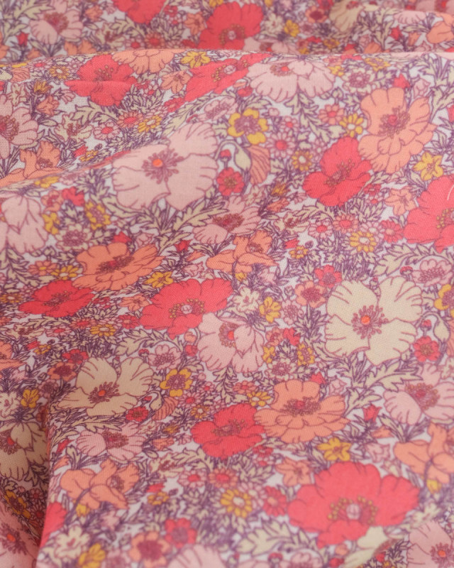 Voile de Coton Mila Windsor Rose - Mercerine