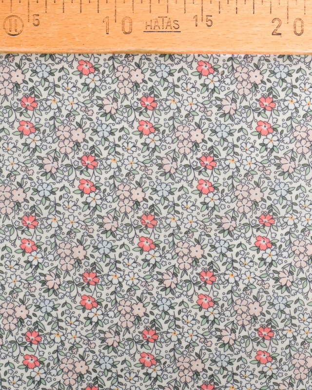 Voile de Coton Mila Lolita Rose Vert - Mercerine