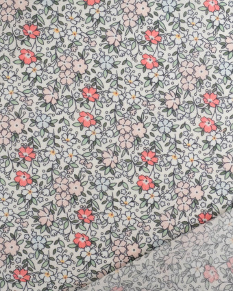 Voile de Coton Mila Lolita Rose Vert - Mercerine