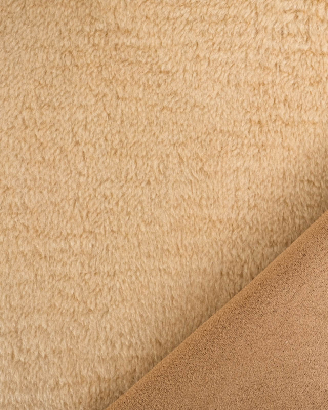 Tissu Suédine Envers Fourrure Beige - Mercerine