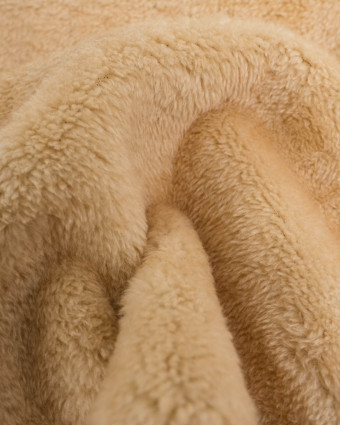 Tissu Suédine Envers Fourrure Beige - Mercerine