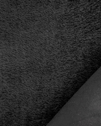 Tissu Suédine Envers Fourrure Noir - Mercerine