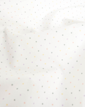 Popeline de Coton à Pois Multicolore - Mercerine