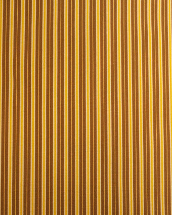 Popeline de Coton à Rayures Fines Ocre - Mercerine