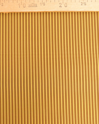 Popeline de Coton à Rayures Fines Ocre - Mercerine