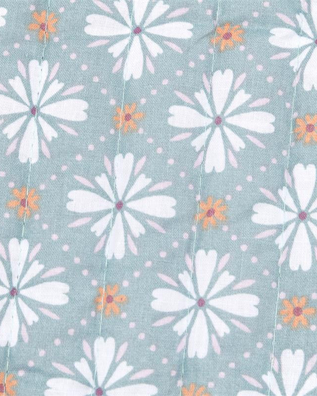 Tissu Matelassé Petits Roitelets Fond Blanc - Mercerine