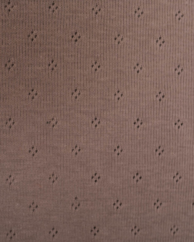 Tissu Jersey Maille Pointelle Taupe  -Mercerine