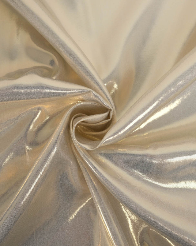 Tissu Chambray Lurex Doré Brillant Argent - Mercerine