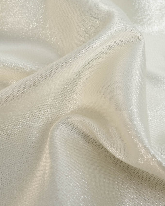Tissu Jacquard Lurex Brillant Blanc - Mercerine