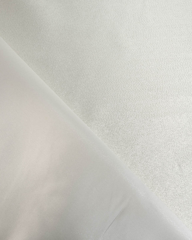 Tissu Jacquard Lurex Brillant Blanc - Mercerine