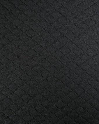 Tissu Molleton Matelassé Noir Uni - Mercerine
