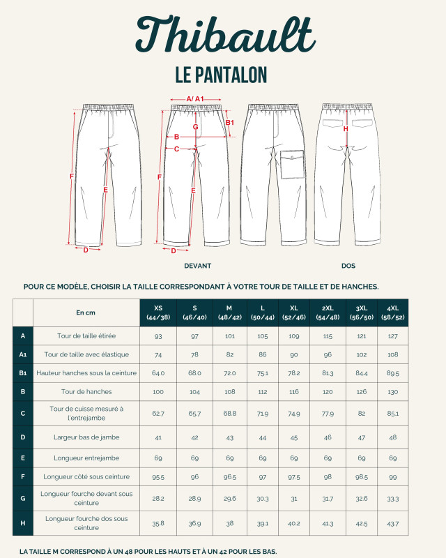 Patron Pantalon THIBAULT  - Maéli - Mercerine