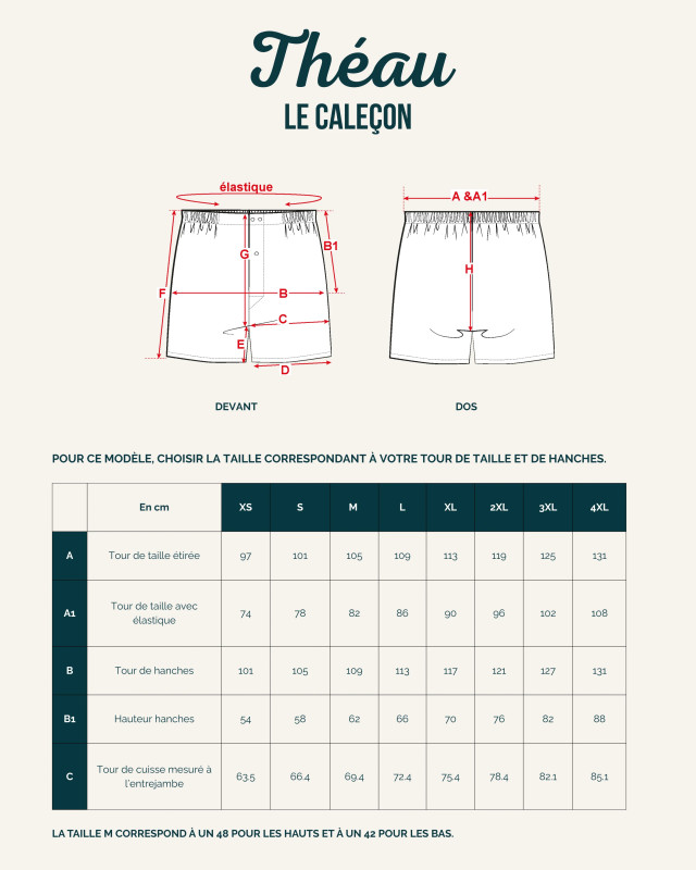 Patron Caleçon Théau  - Maéli - Mercerine