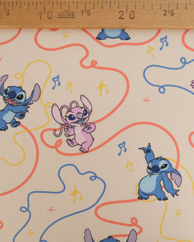 Tissu Coton Lilo et Stitch Angel Dance - Mercerine