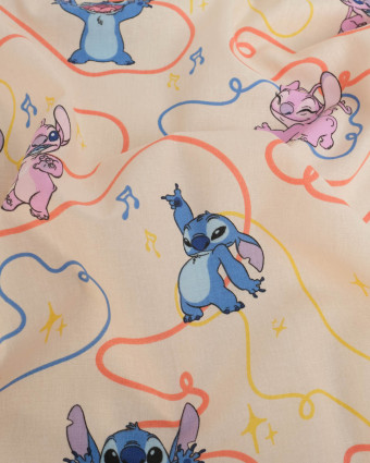 Tissu Coton Lilo et Stitch Angel Dance - Mercerine