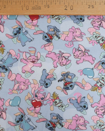 Tissu Coton Lilo et Stitch Angel Love - Mercerine