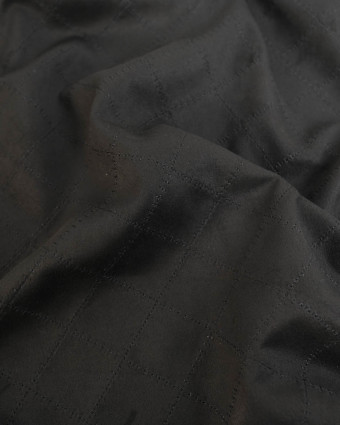 Tissu Suédine Matelassé Noir - Mercerine