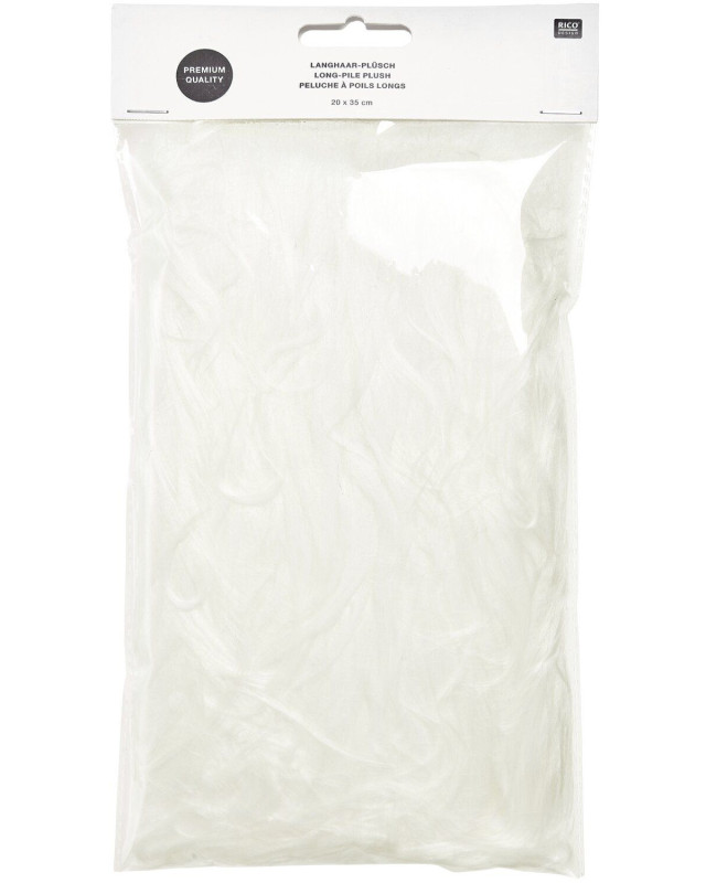 Peluche à Poils Longs Blancs - Rico Design - Mercerine