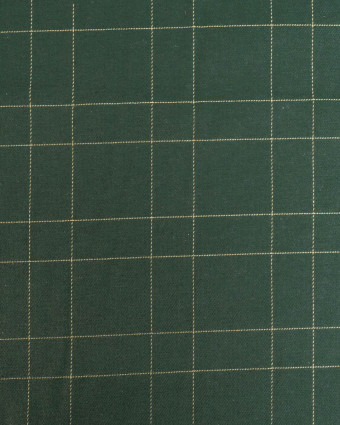 Tissu à Carreaux Grande Largeur Vert et Doré - Mercerine