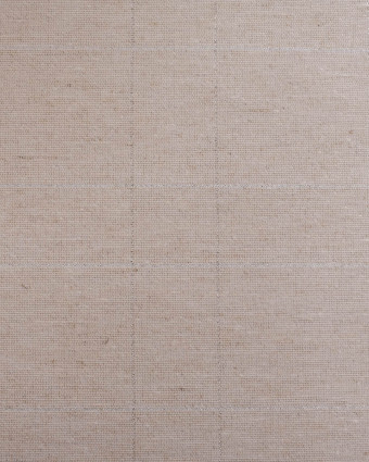 Tissu à Carreaux Grande Largeur Lin Naturel et Argent - Mercerine