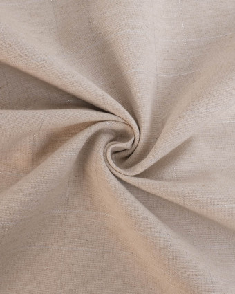 Tissu à Carreaux Grande Largeur Lin Naturel et Argent - Mercerine