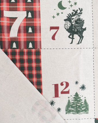 Panneau Noël calendrier de l'avent Rouge - Mercerine
