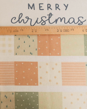 Panneau Noël calendrier de l'avent Saumon et Sauge - Mercerine