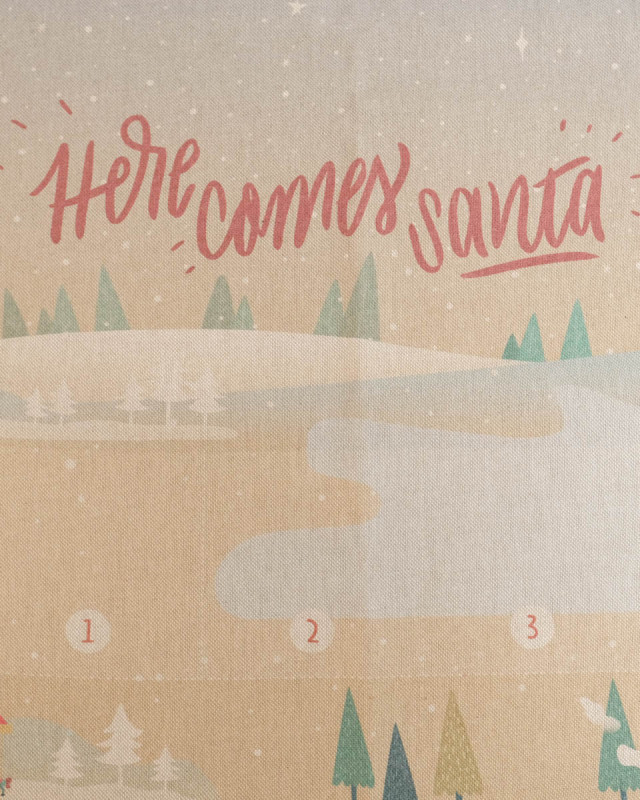 Panneau Noël calendrier de l'avent Patinoire - Mercerine