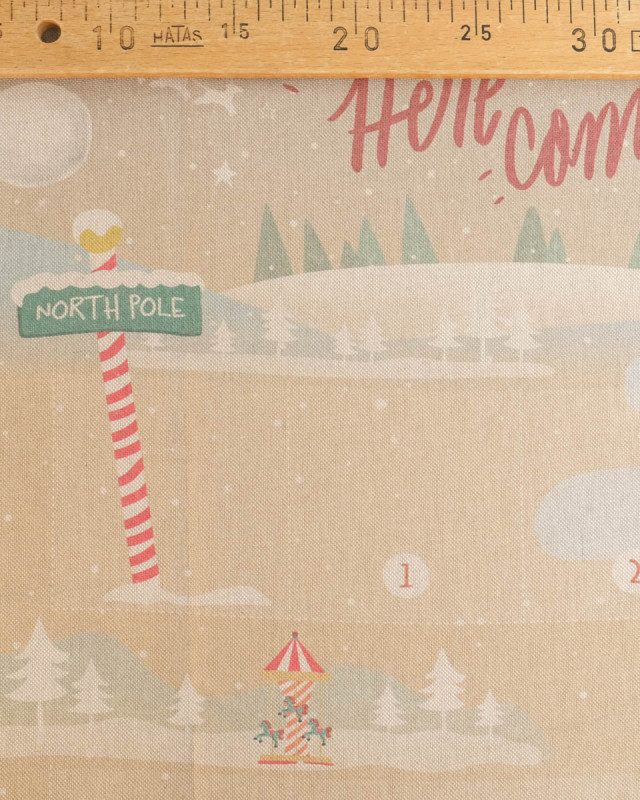 Panneau Noël calendrier de l'avent Patinoire - Mercerine