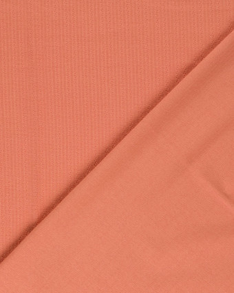 Tissu Jersey Texturé Ecru Marsala - Mercerine