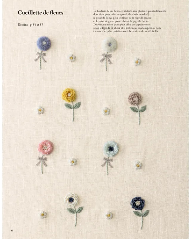 Livre Broderie - Broderie Nature - 30 Fleurs - Mercerine