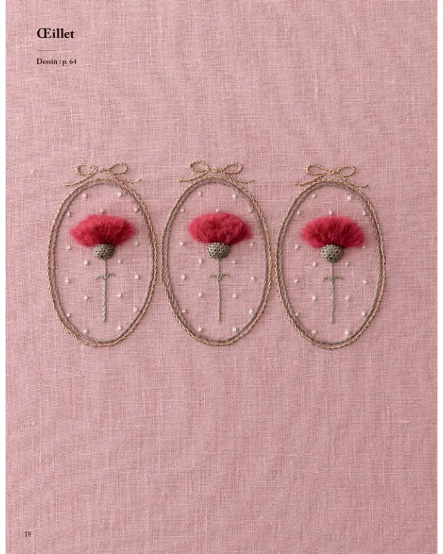 Livre Broderie - Broderie Nature - 30 Fleurs - Mercerine