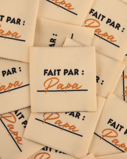 Etiquette Tissée à Coudre Fait Par Papa - Mercerine