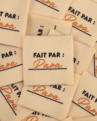 Etiquette Tissée à Coudre Fait Par Papa - Mercerine