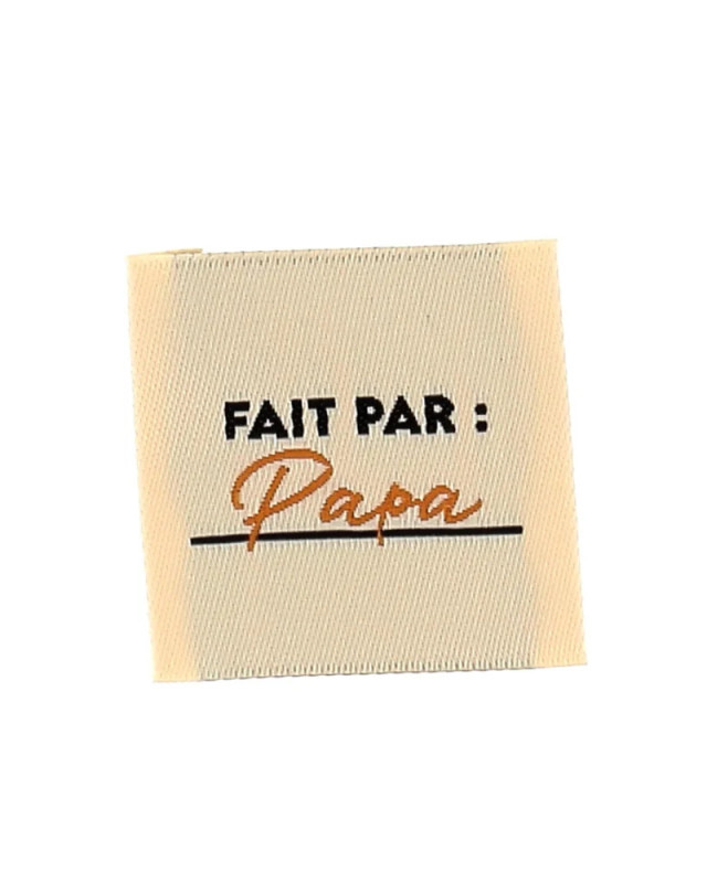 Etiquette Tissée à Coudre Fait Par Papa - Mercerine