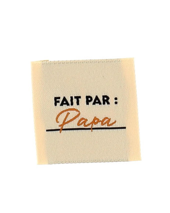 Etiquette Tissée à Coudre Fait Par Papa - Mercerine