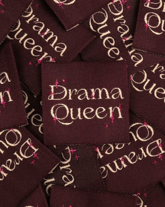 Etiquette Tissée à Coudre Drama Queen - Mercerine